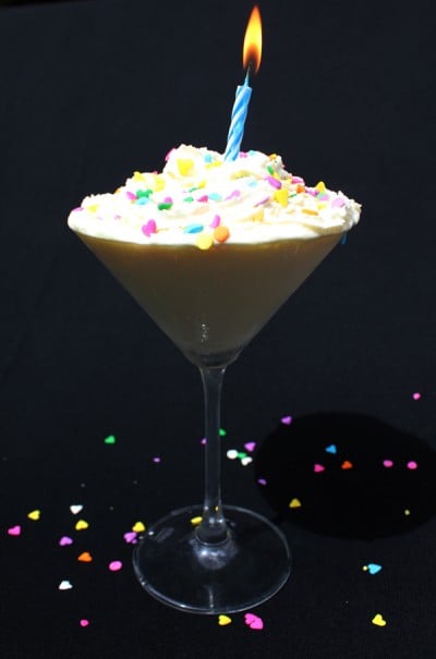 This Birthday Martini is as good as Birthday Cake in a glass!