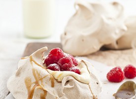 DELICIOUS CHOCOLATE MERINGUES WITH RASPBERRIES