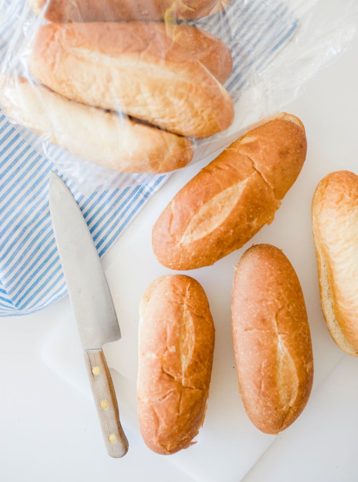bread rolls for football burgers.