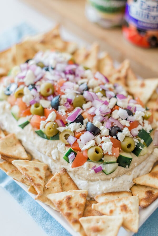 greek dip with pita chips