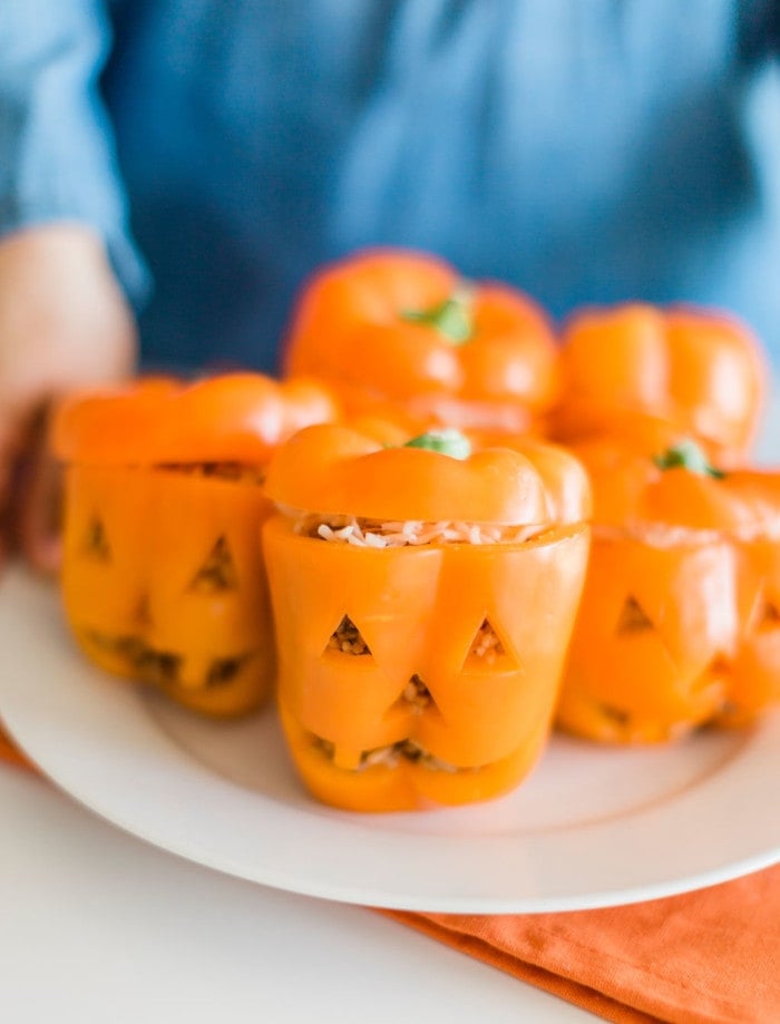Stuffed Bell Peppers on a plate.