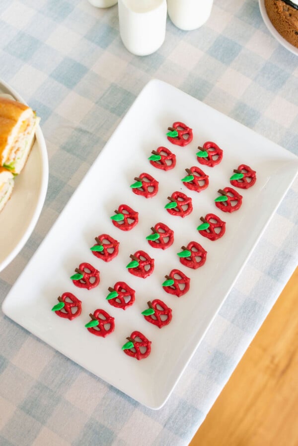 pretzels made into apples