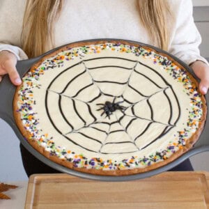 Giant Halloween spider cookie.